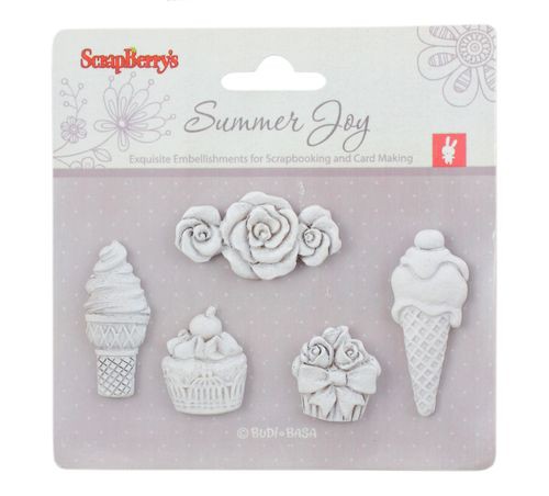 Набор полимерных фигурок "Десерт" из коллекции "Летняя радость" (Scrapberry's) 