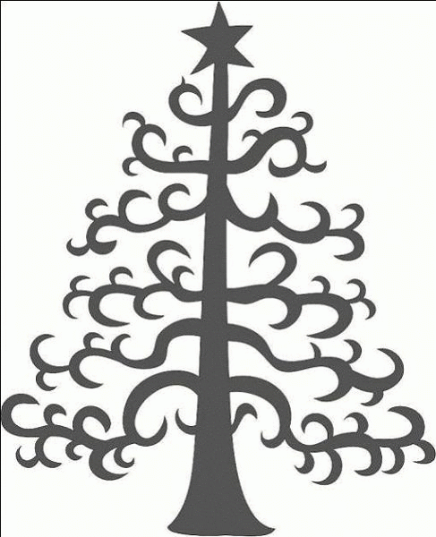 Фигурка из чипборда "Елочка ажурная"