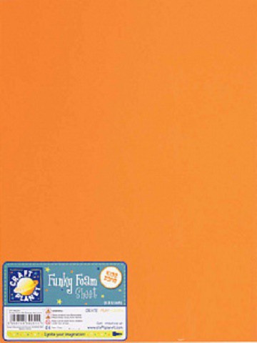 Фоамиран (Резина вспененная) 230х300х2 мм, цвет Оранжевый, 1 лист (Craft Planet)