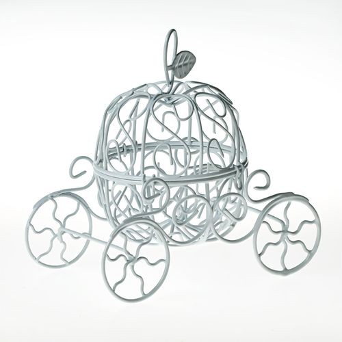 Металлическая мини-Карета "Яблоко", цвет Белый (Scrapberry's) 