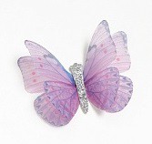 Бабочка шифоновая средняя, 4,5 см, цвет Мультиколор фиолетовый 