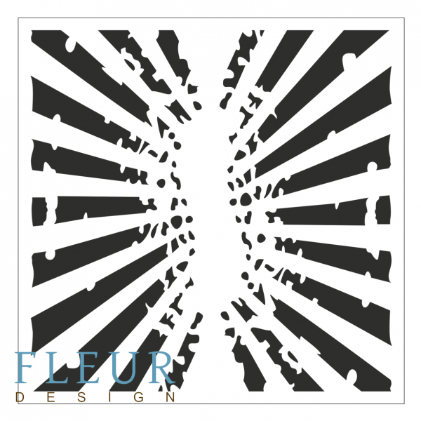 Трафарет "Лучи" (Fleur Design)