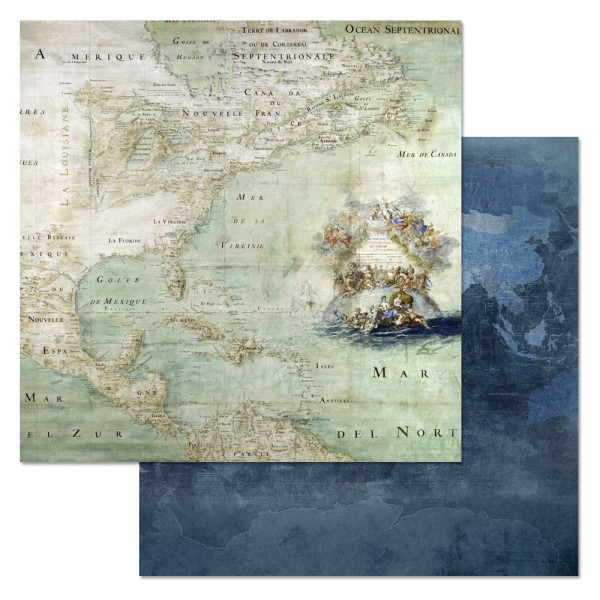 Бумага из коллекции "Фономикс. Карты" Том 2, номер 1  (ScrapMania)