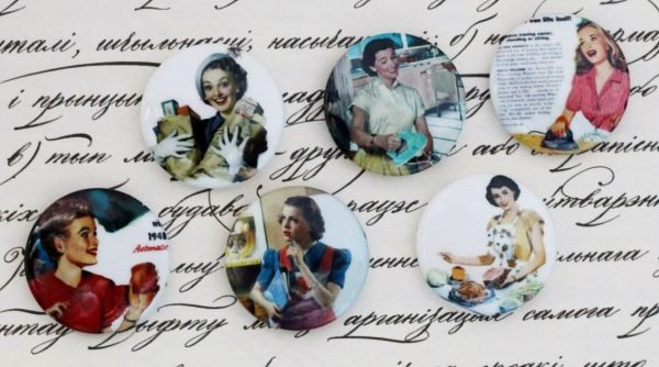 Набор фишек "Ретро домохозяйки", 6 штук