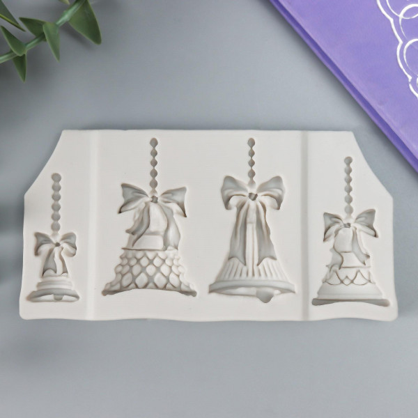 Молд для творчества "Новогодние колокольчики", силикон (Артузор)