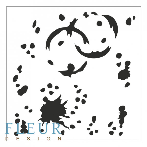 Трафарет "Кляксы" (Fleur Design)