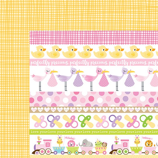 Бумага из коллекции "Baby Sweet Girl" Borders (Bella BLVD)