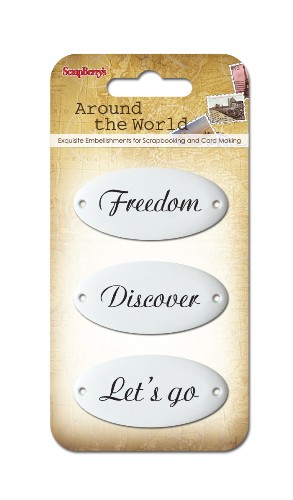 Набор металлических украшений из коллекции Вокруг света (Scrapberry's)