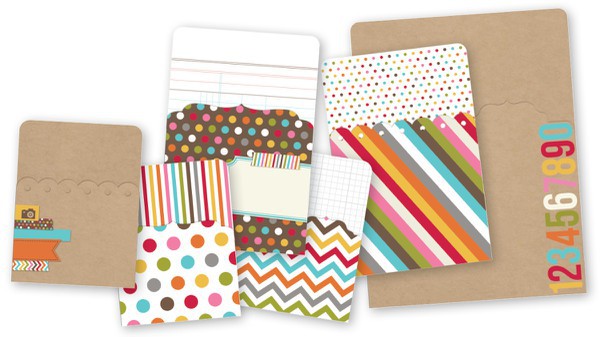 SN@P! Набор карманов разных размеров Color Fusion, 6 шт. (Simple Stories) 