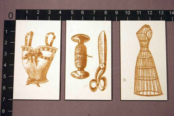 Набор карточек из чипборда "Шитье", 3 шт. (By MamaYaga, Россия) 