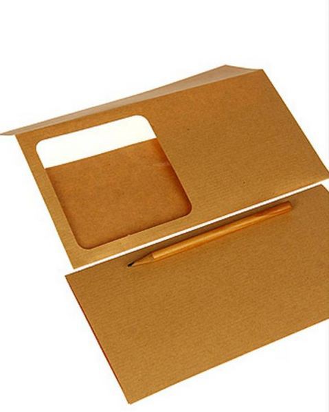 Конверт из крафт-бумаги с квадратным окном. 1 шт.