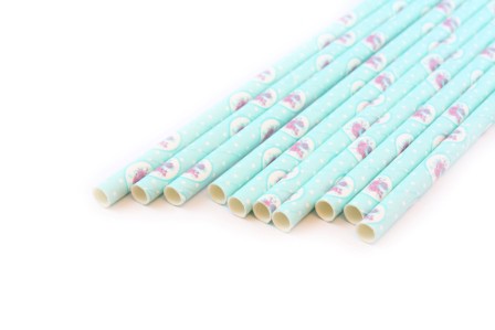 Набор бумажных трубочек для напитков, принт Мятный сюрприз, 10 шт. (Dolce Arti)