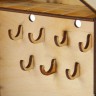 Ключница "Домик" с крючками и петлями (набор 16 деталей) 17х23х6 см, фанера