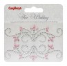 Аппликация из страз из Свадебной коллекции, цвет Розовый/Серебро (Scrapberry's)