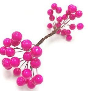 Веточка с ягодками, цвет Фуксия, 20 шт.  