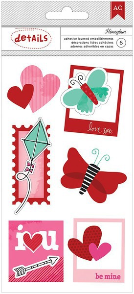 Набор многослойных стикеров "Украшения" из коллекции XoXo (American Crafts)