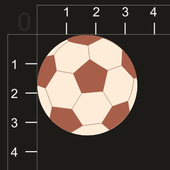 Фигура из чипборда "Футбольный мяч" (с лазерной гравировкой) (By Mama Yaga, Россия) 