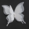 Бабочка шифоновая трёхслойная, 5 см, цвет Белый