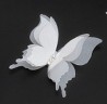 Бабочка шифоновая трёхслойная, 5 см, цвет Белый