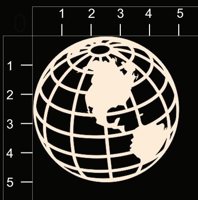 Фигурка из чипборда "Северная Америка" (глобус) из коллекции География  