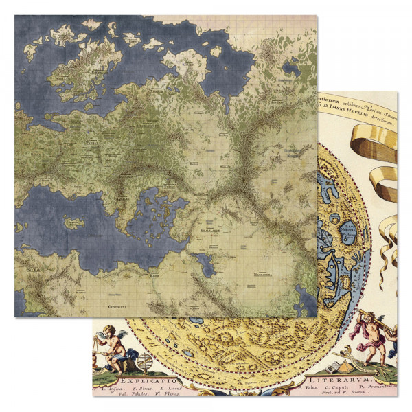 Бумага из коллекции "Фономикс. Карты" Том 2, номер 5  (ScrapMania)