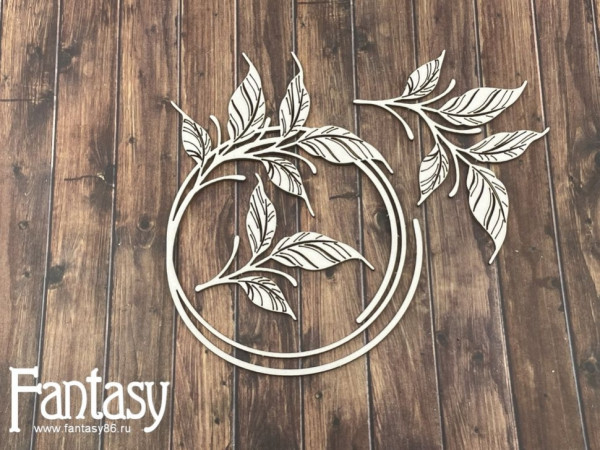 Чипборд из коллекции "Дверь в лето" Летняя рамка с веточками №2871 (Fantasy, Россия)