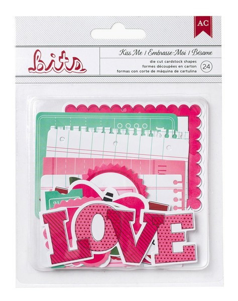 Набор высечек из кардстока Kiss Me из коллекции XoXo (American Crafts)   