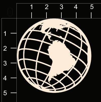 Фигурка из чипборда "Южная Америка" (глобус) из коллекции География  