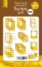 Набор рамочек и элементов из картона c фольгированием, цвет Gold (Золото) #1, 39 шт. (Фабрика декору)