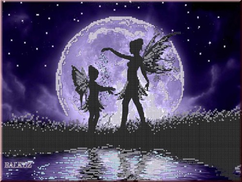 Схема для вышивания бисером Глурия "Эльфы", 40х30 см 