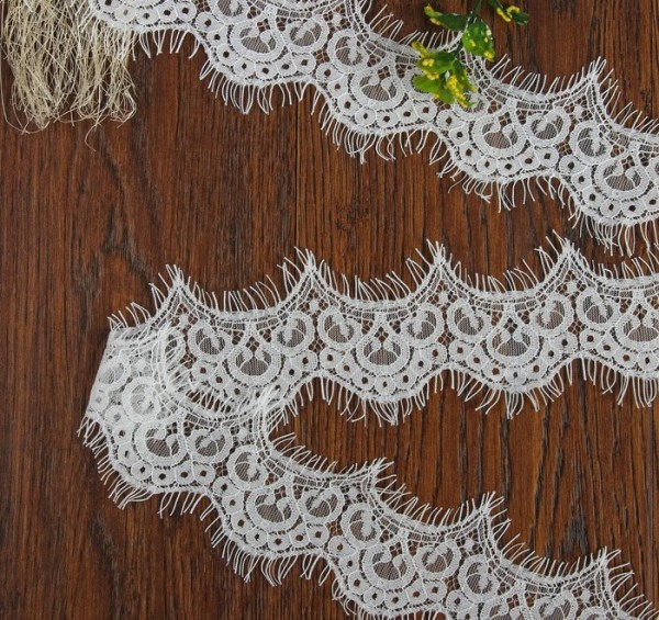 Кружево "Реснички", цвет Белый, 65 мм, 1 метр