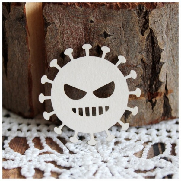 Фигурка из чипборда "Вирус" из коллекции "Оставайся дома" (Россия)