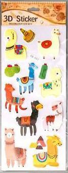 Наклейки объёмные многослойные "Ламы" #2