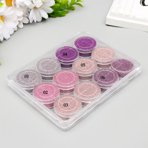 Микробисер, оттенки Фиолетового, цвет по выбору, 10 г  