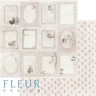 Бумага  из коллекции Наш малыш Девочка "Горизонтальные рамочки" для разрезания (Fleur Design)