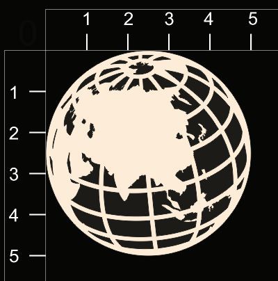 Фигурка из чипборда "Евразия" (глобус) из коллекции География  