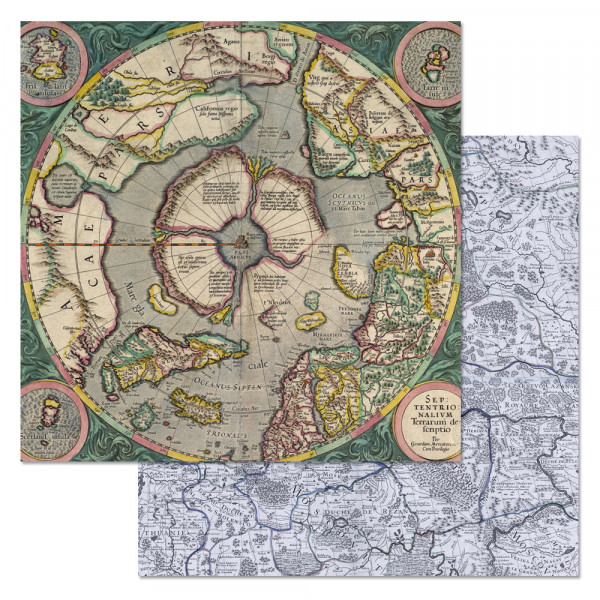 Бумага из коллекции "Фономикс. Карты" Том 2, номер 7  (ScrapMania)