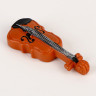 Миниатюрная скрипка, размер 1,3*3,6 см, Пластик