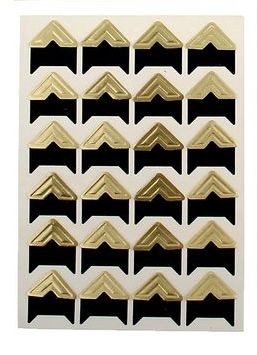 Уголки для фотографий на клеевой основе, 14*14 мм, цвет в ассортименте, 24 штуки (Артузор)