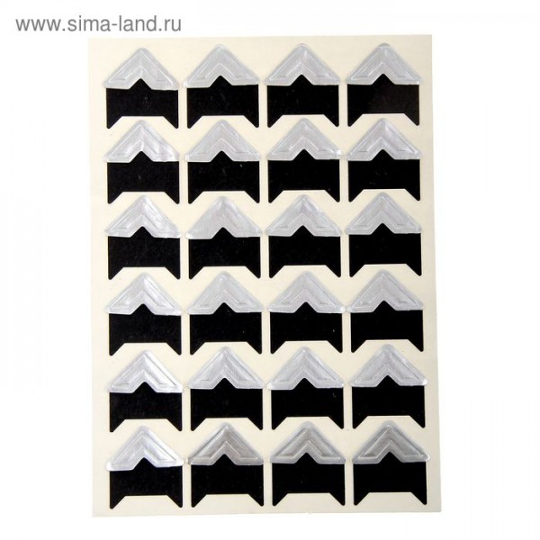 Уголки для фотографий на клеевой основе, 14*14 мм, цвет в ассортименте, 24 штуки (Артузор)