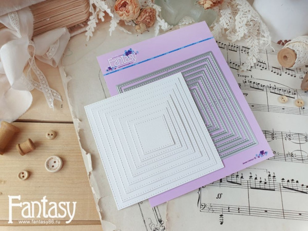 Набор ножей для вырубки "Квадраты со строчкой", 8 шт  (Fantasy, Россия)