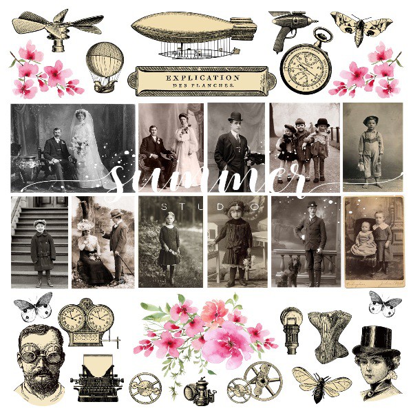 Бумага из коллекции "Dreamland" Элементы (для разрезания) (Summer Studio, Россия)