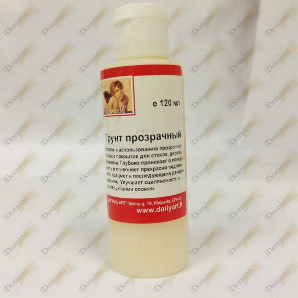 Грунт акриловый, цвет Прозрачный, 120 мл (Литва)