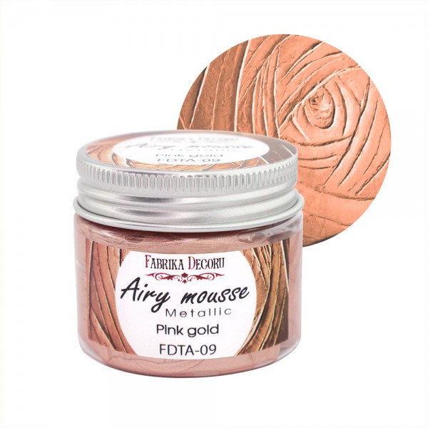 Мусс металлик, цвет Розовое золото,  50 мл (Фабрика декору, Украина)  