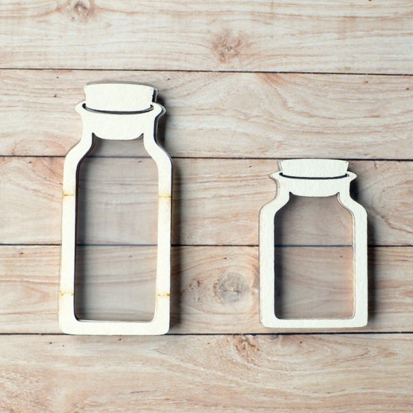 Украшение из чипборда из коллекции "Ворожея" Шейкер. Колба, размер Большой/Маленький (ScrapMania)  