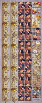 Наклейки тисненые "Рамки с мишками Тедди и блестками2" ("Reddy") 