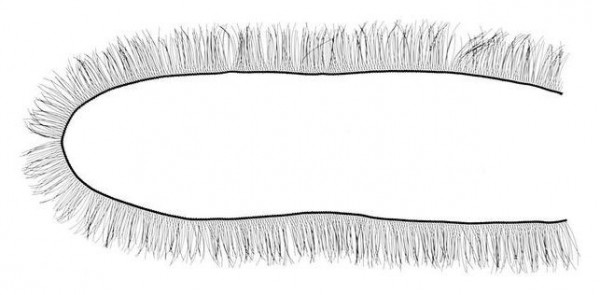 Реснички для кукол, цвет Черный, 11мм, 20 см, 1 шт.