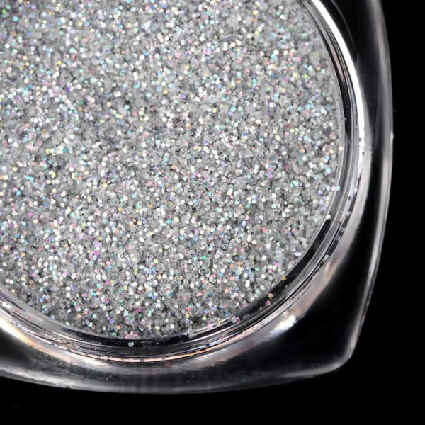 Блестки для декора мелкие, цвет Голографический серебристый, 13 грамм