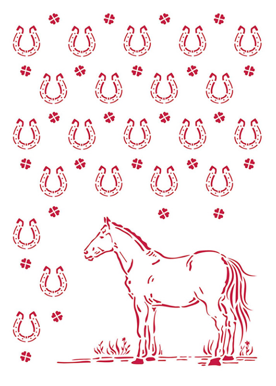 Трафарет "На счастье", 21*29 см (А4)  (Stamperia)