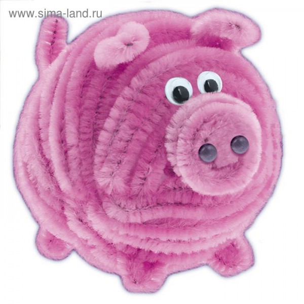 Набор для создания игрушки из меховых палочек "Пушистик Пигги" (Артузор)